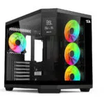 GC-625-PRO Vision Gaming Midi Tower Κουτί Υπολογιστή με Πλαϊνό Παράθυρο και ARGB Φωτισμό Μαύρο