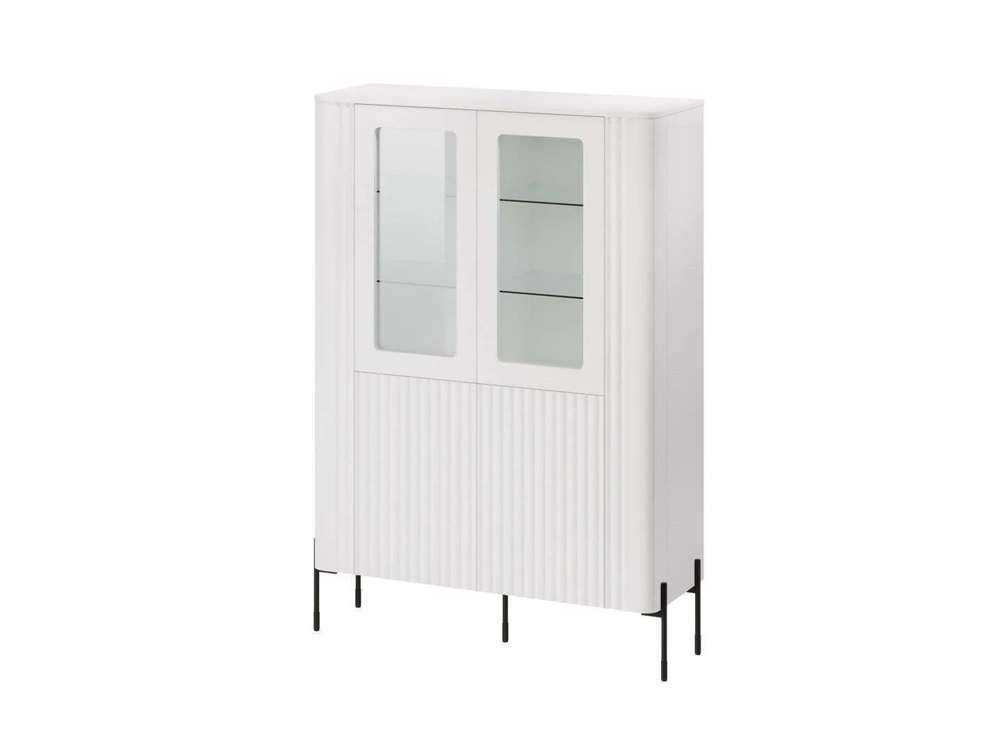 20260428154252_vera_epidapedia_vitrina_saloniou_apo_masif_xylo_me_tzami_white_110x40x160cm.jpeg Vera Επιδαπέδια Βιτρίνα Σαλονιού από Μασίφ Ξύλο με Τζάμι White 110x40x160cm - Image 1