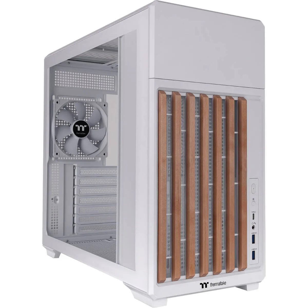 20260428160326_thermaltake_tr300_gaming_midi_tower_kouti_ypologisti_me_plaino_parathyro_white_wood.jpeg Thermaltake TR300 Gaming Midi Tower Κουτί Υπολογιστή με Πλαϊνό Παράθυρο (White/Wood) - Image 1