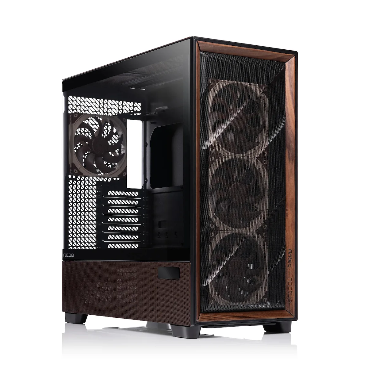 Antec Flux Pro Gaming Full Tower Κουτί Υπολογιστή με Πλαϊνό Παράθυρο Noctua Edition Black/Wood - Image 1