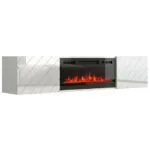 Έπιπλο Τηλεόρασης Luxe Λευκό Μ182.6xΠ34.5xΥ37.5cm 301125