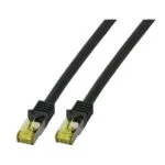 EFB S/FTP Cat.6a (Gigabit) Καλώδιο Δικτύου Ethernet 0.5m Μαύρο MK7001.0,5B