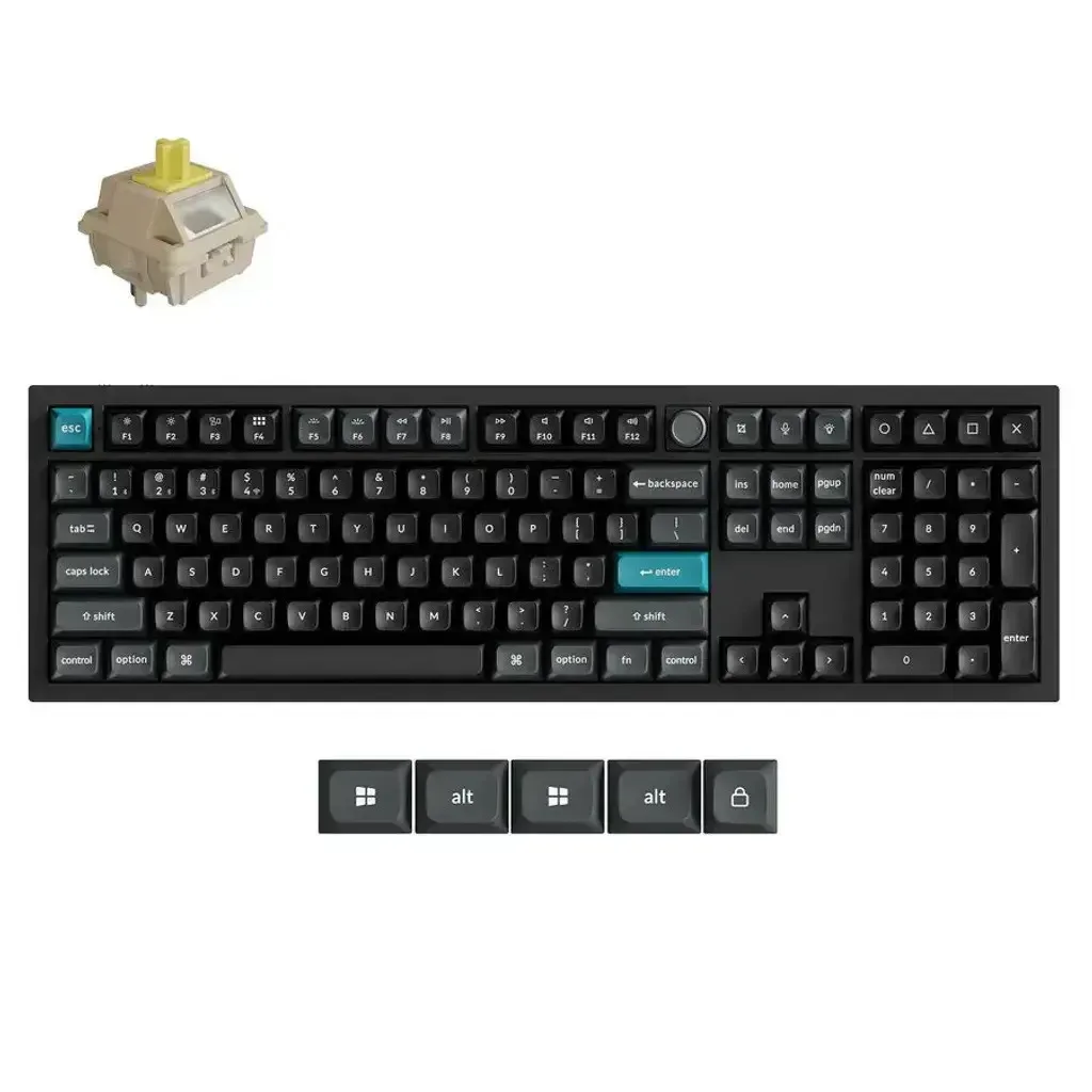 Keychron Q6 Ultra 8K Q6U-M4 Ασύρματο Gaming Μηχανικό Πληκτρολόγιο με Keychron Silk POM Banana διακόπτες και RGB φωτισμό (Αγγλικό US) - Image 1