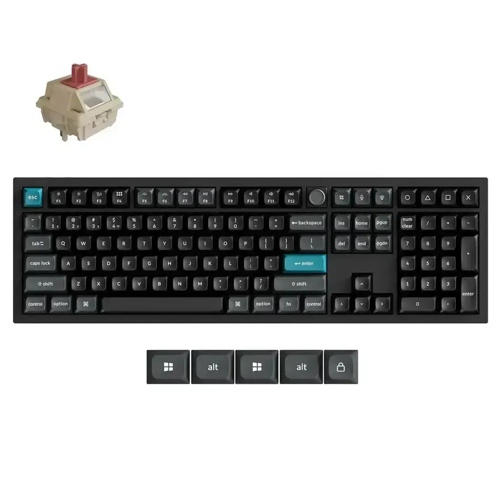 Keychron Q6 Ultra 8K Q6U-M1 Ασύρματο Gaming Μηχανικό Πληκτρολόγιο με Keychron Silk POM Red διακόπτες και RGB φωτισμό (Αγγλικό US) - Image 1