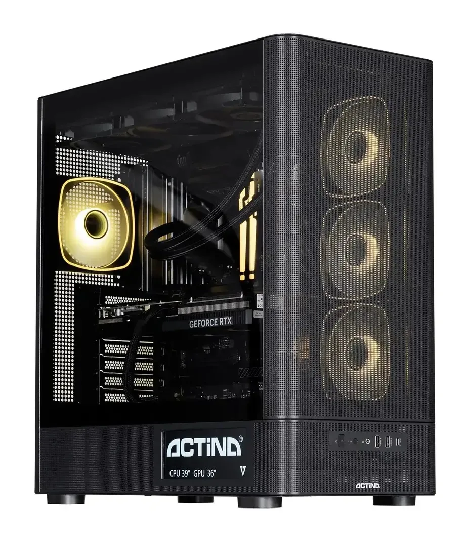Actina 5901443440246 Gaming Desktop PC (Ryzen 9-9900X3D/32GB DDR5/1TB SSD/GeForce RTX 5070 Ti/W11 Home) - Image 1