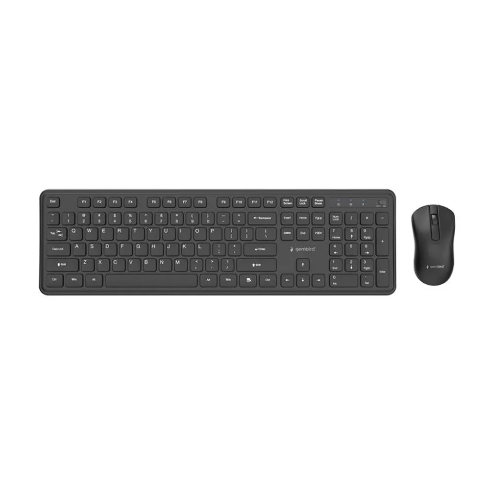 Gembird Slim Pro Business Wireless Desktop Set Us Layout Black - Image 1