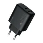 Beclad Φορτιστής Χωρίς Καλώδιο με Θύρα USB-A και Θύρα USB-C 45W Μαύρος (BE-PT745)