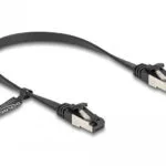 DeLock Flat U/UTP Cat.8.1 Καλώδιο Δικτύου Ethernet 0.25m Μαύρο