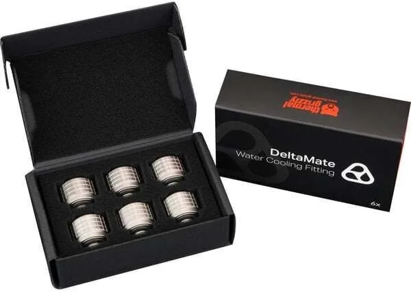 Thermal Grizzly Grizzly Deltamate Fitting Ht14 Pack Of 6 Matt Nickel (tg-dm-fit-6214) Ασημί TG-DM-FIT-6214 - Image 1