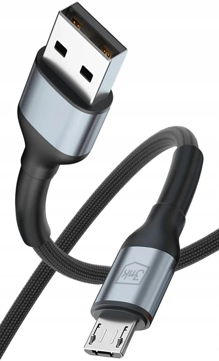 3MK Regular USB 2.0 to micro USB Cable Μαύρο 0.5m 1τμχ - Image 1