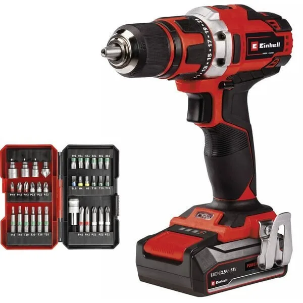 Einhell TE-CD 18/40 Li Κρουστικό Δραπανοκατσάβιδο Μπαταρίας 18V 1x2.5Ah 4326645 - Image 1