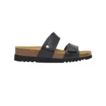Scholl Lusaka 2.0 Δερμάτινα Γυναικεία Σανδάλια Μαύρα Regular Fit F314841004
