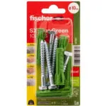 Fischer Sx Plus Green 10x50 Sk Dowel Green 5 Pieces Screw