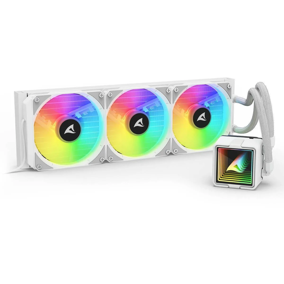 Sharkoon S100 Υδρόψυξη AIO CPU με 3 Ανεμιστήρες 120mm και ARGB Φωτισμό Λευκή - Image 1