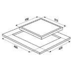 MPM Επαγωγική Εστία Αυτόνομη 51x45εκ. Λευκή MPM-45-IM-16/W