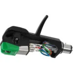 Audio-technica At-vm95e/h Cartridge Black Green Pre-assembled Set At-vm95e + At-hs6bk
