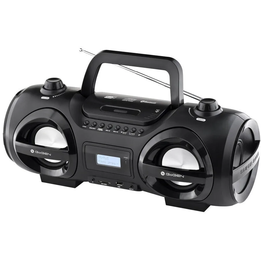 Fm Radio Cd Bluetooth Gogen Cdm 425 Btdab 25 W Mp3 Usb Sd Card Remote Control Black Silver - Image 1