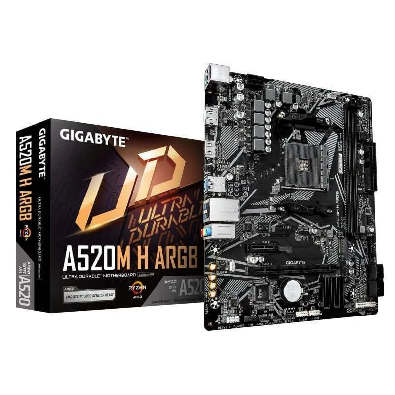 20260511165315_gigabyte_a520m_h_argb_motherboard_micro_atx_me_amd_am4_socket.jpeg Gigabyte A520M H ARGB Motherboard Micro ATX με AMD AM4 Socket - Image 1