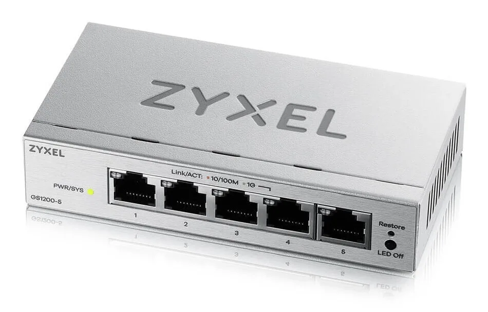 20260513144154_zyxel_gs1200_5v3_eu0101f_managed_l2_poe_switch_me_5_thyres_gigabit_1gbps_ethernet.jpeg Zyxel GS1200-5V3-EU0101F Managed L2 PoE Switch με 5 Θύρες Gigabit (1Gbps) Ethernet - Image 1