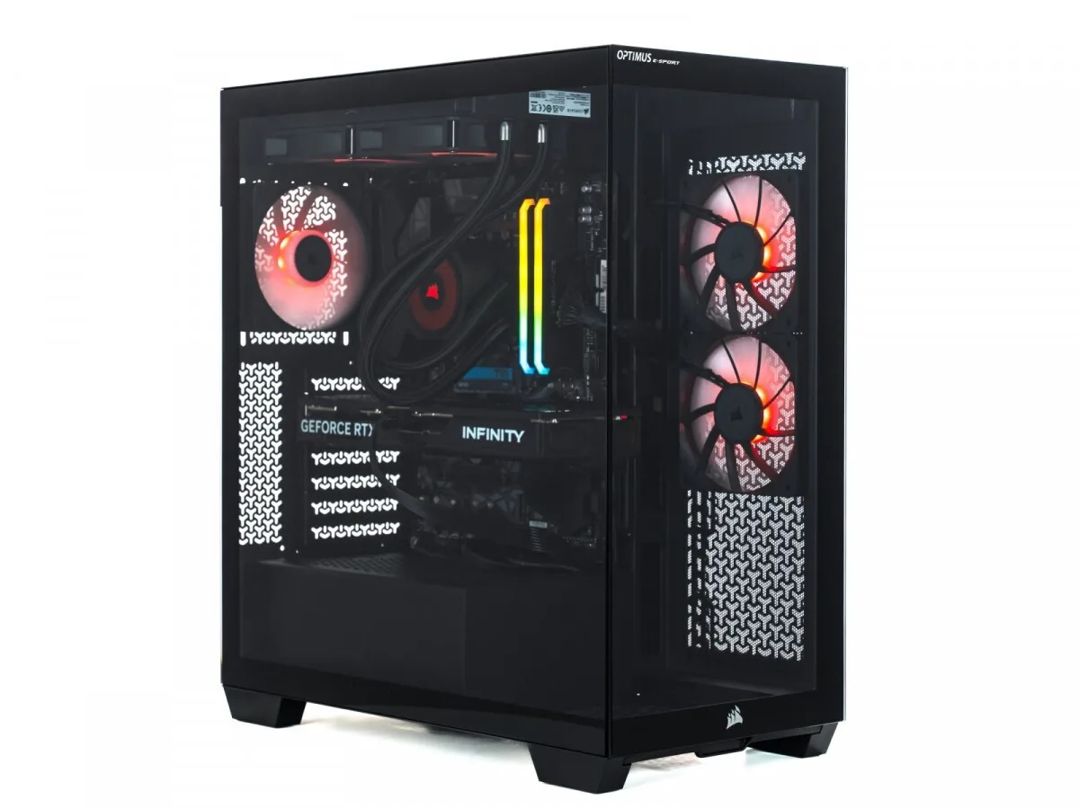 Optimus E-Sport GB550T-CR8 Gaming Desktop PC (Ryzen 7-5800X/16GB DDR4/1.0TB SSD/GeForce RTX 5060 Ti/W11 Home) - Image 1