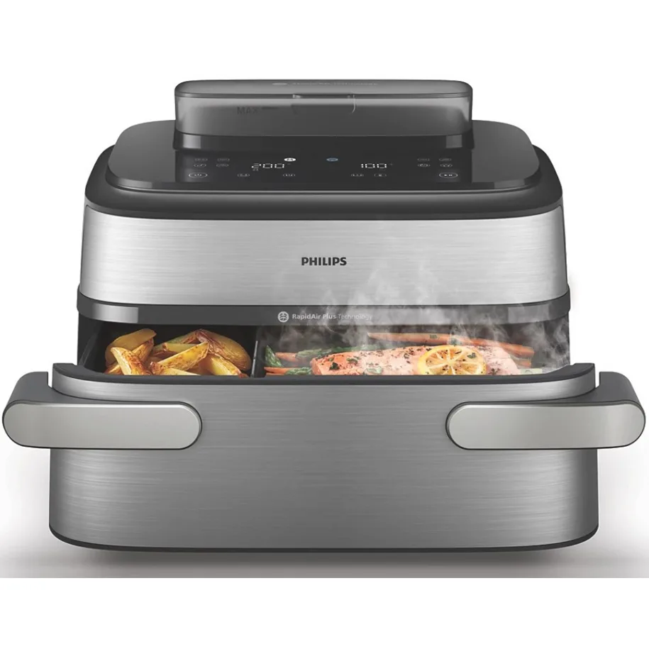 20260514171140_philips_air_fryer_9_5lt.jpeg Philips Air Fryer 9.5lt Ασημί NA565/02 - Image 1