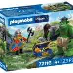Playmobil Knights Λεοντόκαρδος Ιππότης και Τρολ με Θησαυρό για 4 ετών 72116