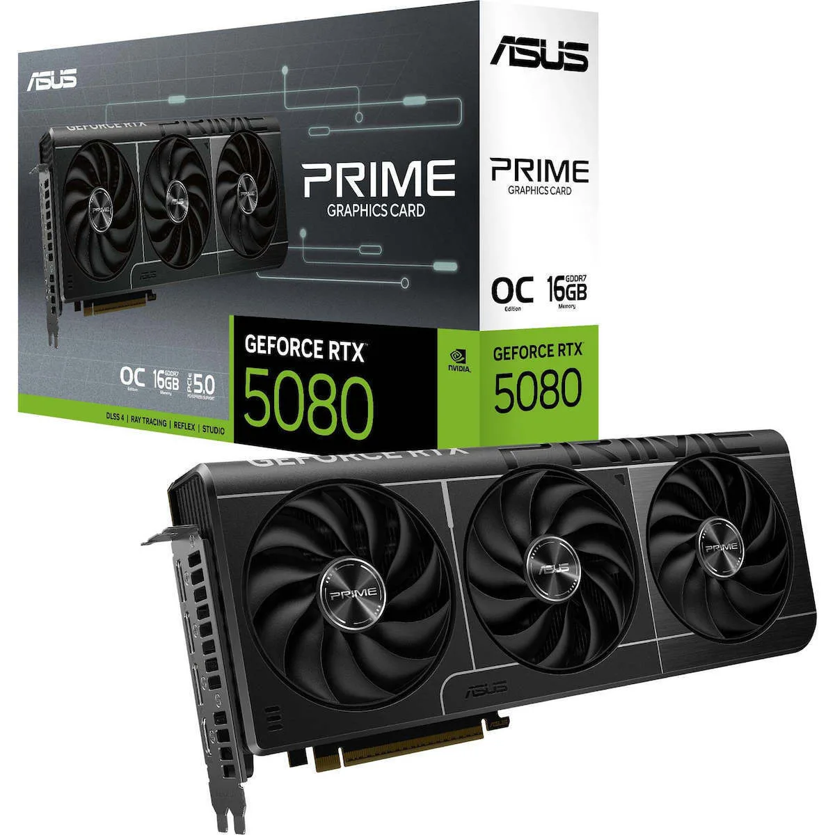 Asus GeForce RTX 5080 16GB GDDR7 PRIME OC EVO Κάρτα Γραφικών 90YV0LX4-M0NA00 - Image 1