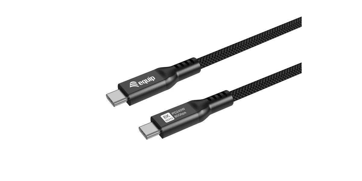 Equip USB 2.0 Cable USB-C male - USB-C 240W PD Μαύρο 2m 128442 - Image 1