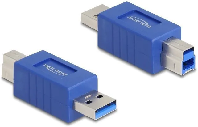 DeLock Μετατροπέας USB-A male σε USB-B male Μπλε 1τμχ 67213 - Image 1