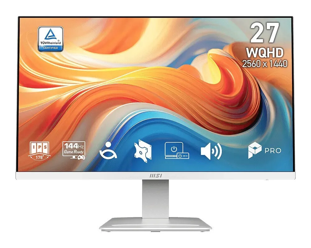 MSI Pro MP273QW E14 IPS HDR Monitor 27" QHD 2560x1440 144Hz με Χρόνο Απόκρισης 4ms GTG Λευκό - Image 1