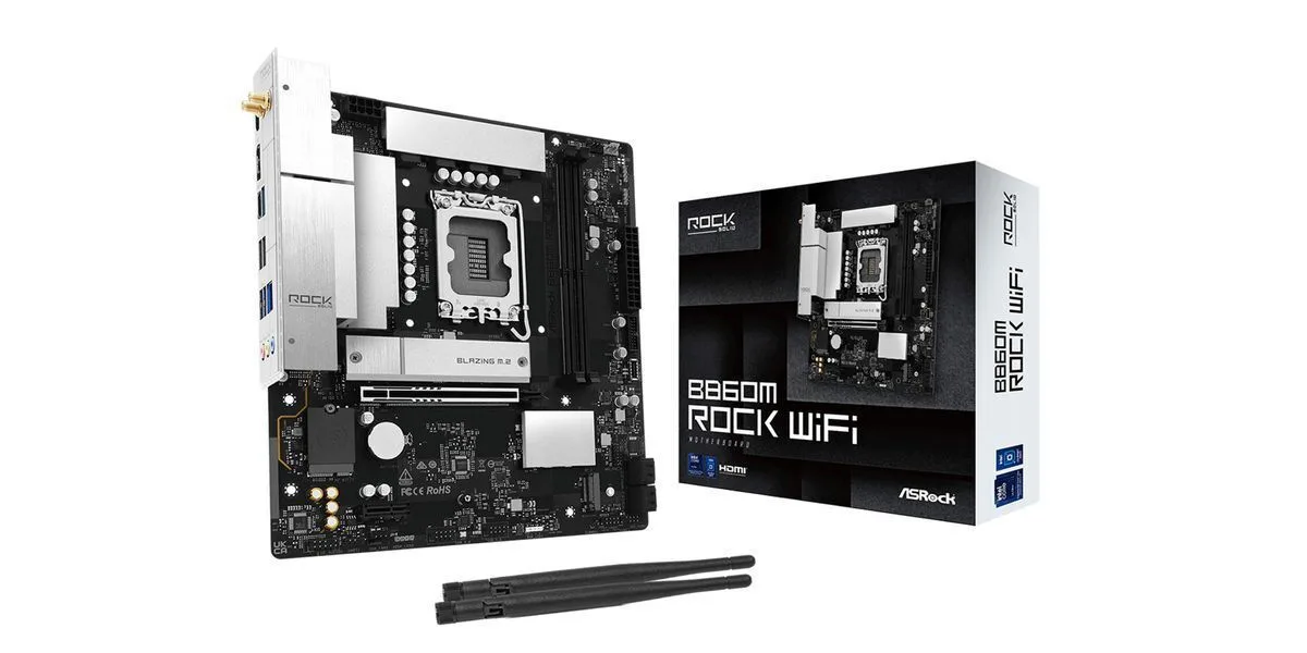 20260520150729_asrock_b860m_rock_wifi_motherboard_micro_atx_me_intel_socket_90_mxbu60_a0uayz.jpeg ASRock B860M Rock WiFi Motherboard Micro ATX με Intel Socket 90-MXBU60-A0UAYZ - Image 1