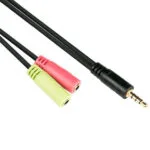 Good Connections Καλώδιο Ήχου 3.5mm male - 2x 3.5mm female Χρυσό 0.2m με Επίχρυσους Ακροδέκτες AD-HS03