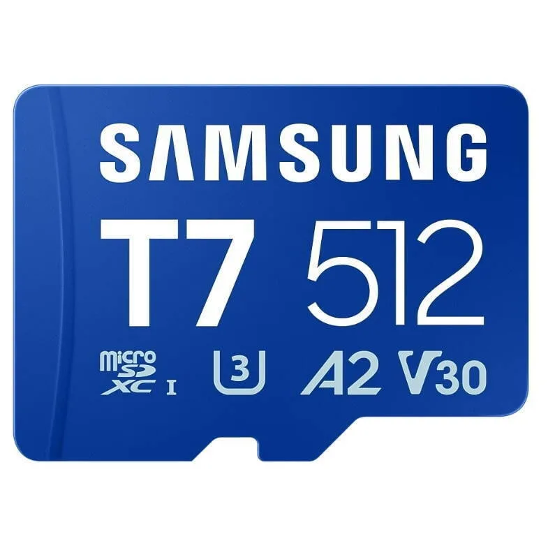 20260522102419_samsung_mb_mb512t_ww_t7_microsd_memory_card_512gb.jpeg Samsung T7 512GB U3 V30 A2 UHS-I 170MB/s με αντάπτορα - Image 1