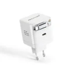 RealPower Φορτιστής GaN με Θύρα USB-C και Καλώδιο USB-C 65W Power Delivery Λευκός