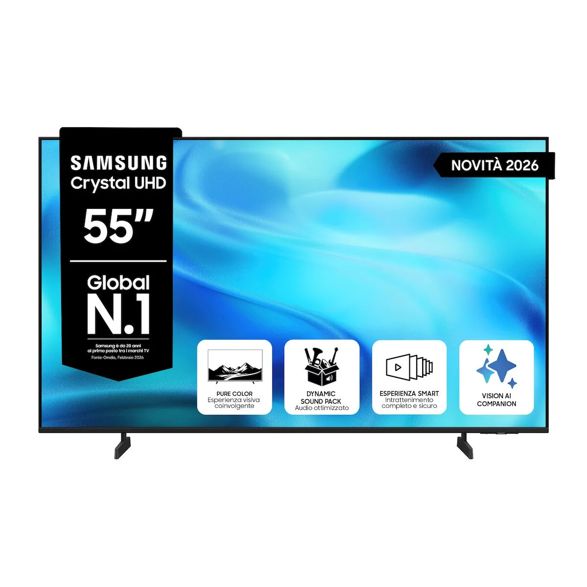 Samsung Smart Τηλεόραση 55" 4K UHD LED Crystal UHD U7000F HDR (2025) UE55U7000HUXZT - Image 1