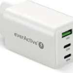 everActive Φορτιστής Χωρίς Καλώδιο GaN με Θύρα USB-A και 2 Θύρες USB-C 65W Power Delivery / Quick Charge 4+ Λευκός (SC-655Q)