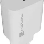 Natec Φορτιστής Χωρίς Καλώδιο με Θύρα USB-C 20W Power Delivery / Quick Charge 3.0 Λευκός (Ribera NUC-2394)