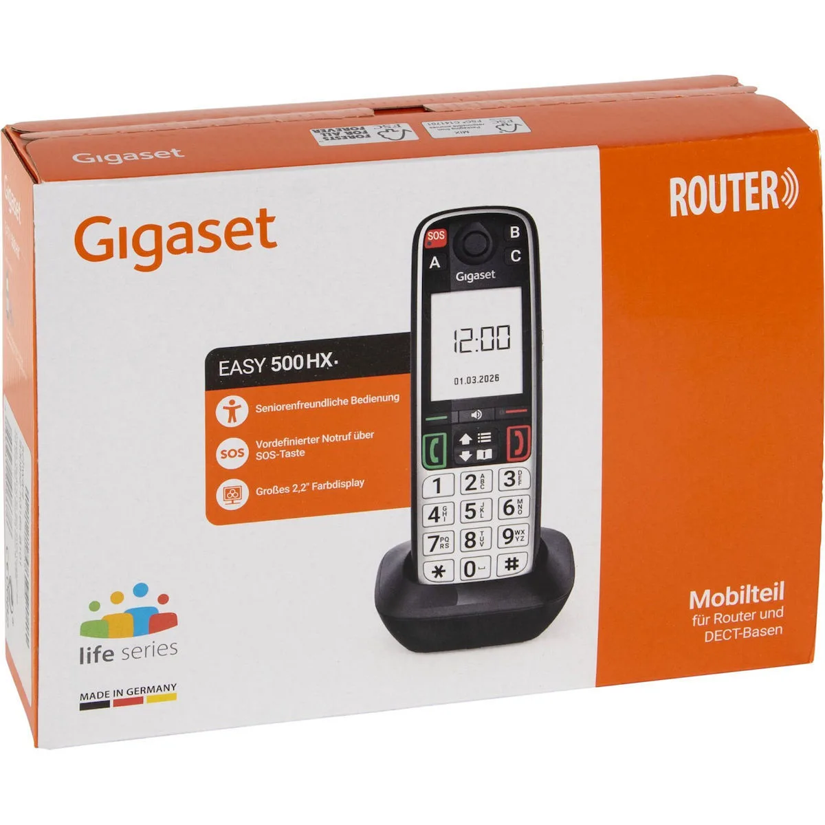 20260525142340_gigaset_easy_500hx_seniorentelefon_schwarz.jpeg Gigaset Easy 500hx Seniorentelefon Schwarz - Image 1