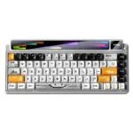 Aula AMG65 Ασύρματο Gaming Μηχανικό Πληκτρολόγιο 65% με Jasper διακόπτες και RGB φωτισμό (Αγγλικό US) Λευκό