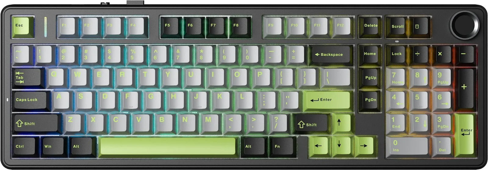 Aula F99 Pro Ασύρματο Gaming Μηχανικό Πληκτρολόγιο με GrayWood V3 διακόπτες και RGB φωτισμό (Αγγλικό US) - Image 1