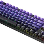 Aula F87 Pro Ασύρματο Gaming Μηχανικό Πληκτρολόγιο Tenkeyless με GrayWood V4 διακόπτες και RGB φωτισμό (Αγγλικό US) Black Purple