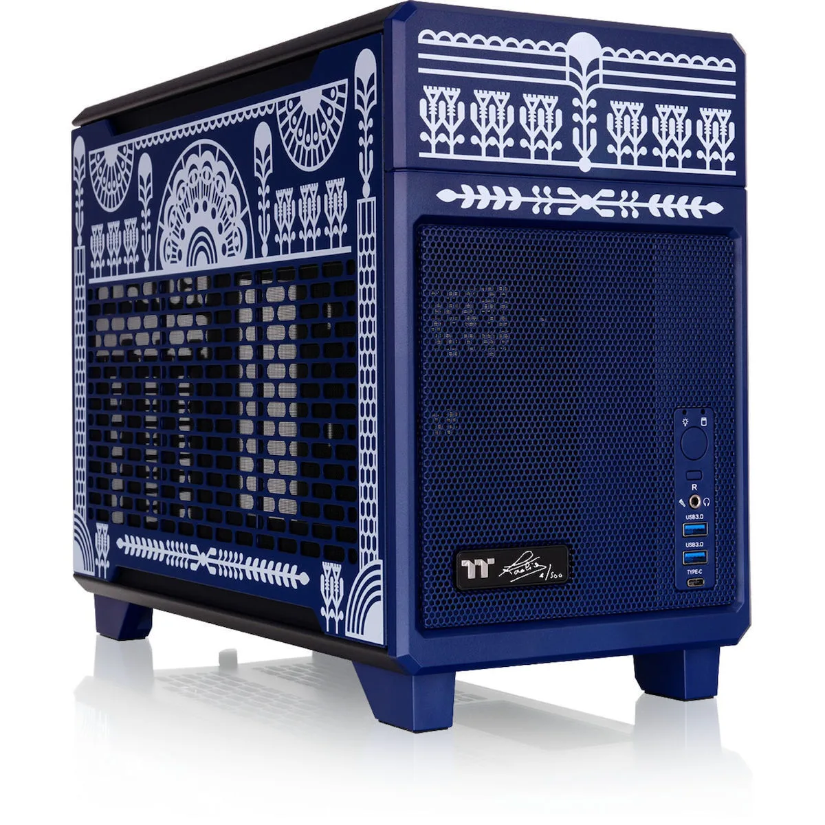 Thermaltake TR100 Koralie Edition Mini Tower Κουτί Υπολογιστή Cobalt Blue - Image 1