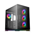 Krux Atron Gaming Midi Tower Κουτί Υπολογιστή με Πλαϊνό Παράθυρο και ARGB Φωτισμό Μαύρο