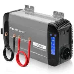 Qoltec Μετατροπέας Τάσης Pure Sine Wave 12v 230v 500/1000w Lcd Usb Usb‑c Συμβατός Lifepo4 Gel Agm
