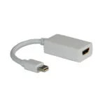 Roline 12.03.3129 Μετατροπέας mini DisplayPort male σε HDMI female Λευκό 1τμχ