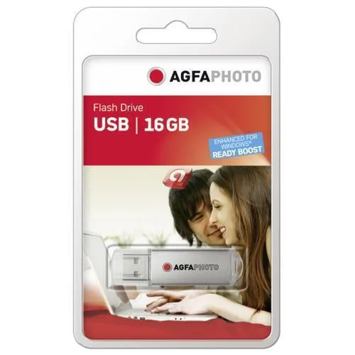 4250255101182.jpg AgfaPhoto 16GB USB 2.0 Stick Ασημί - Image 1
