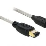 DeLock Firewire Cable 9-pin male - 6-pin male 1m (82595)