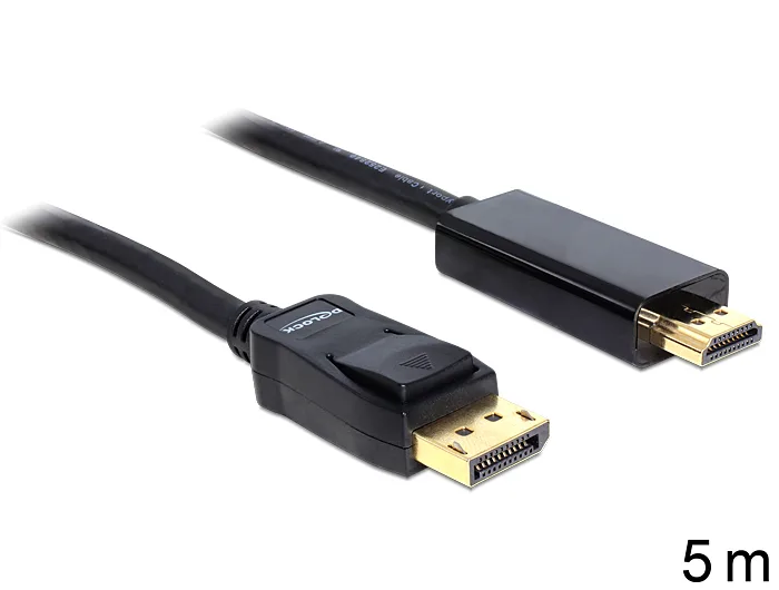 51da740184f532.92218451.jpg DeLock DisplayPort Cable DisplayPort male - HDMI male 5m (82441) - Image 1