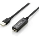 Equip USB 2.0 Cable USB-A male - USB-A female Μαύρο 15m 133311