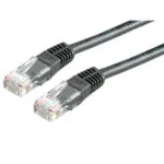 Roline U/UTP Cat.5e (Gigabit) Καλώδιο Δικτύου Ethernet 2m Μαύρο 21.15.0545